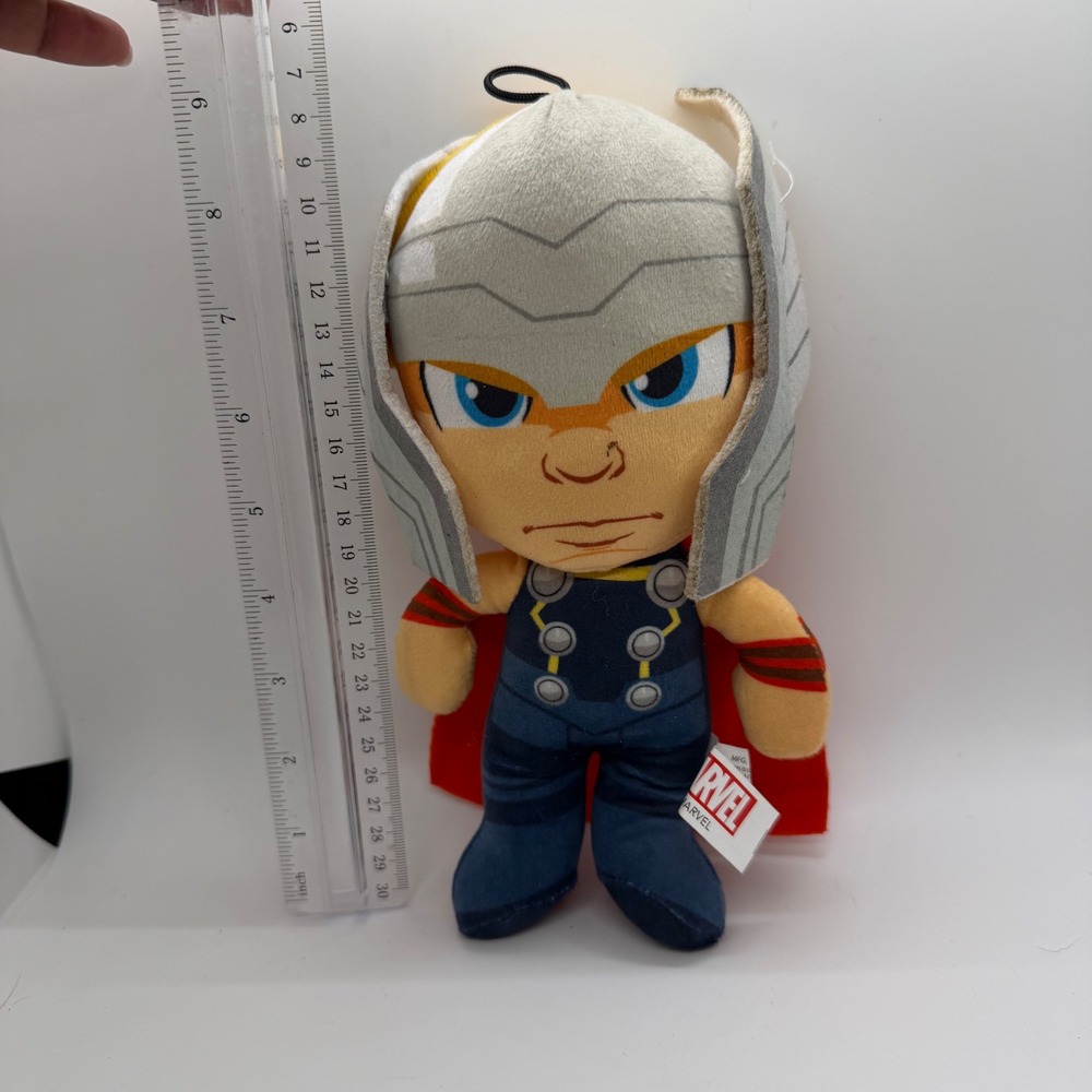 Marvel Thor Chibi Plush Toy Stuffed Character Hero Red‎ Cape 7in Collector - Picture 6 of 9